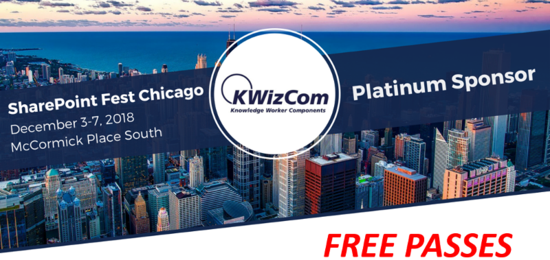 SharePoint Fest Chicago free passes from KWizCom