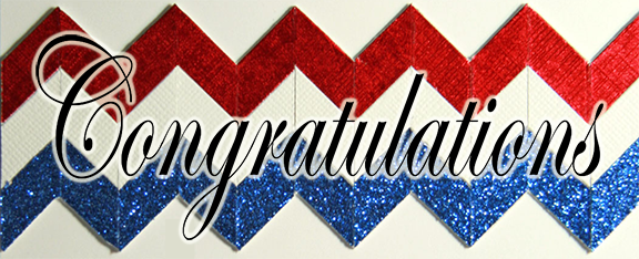 red white blue chevrons congratulations