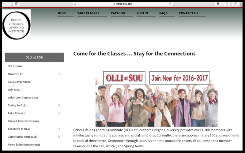 New OLLI Website