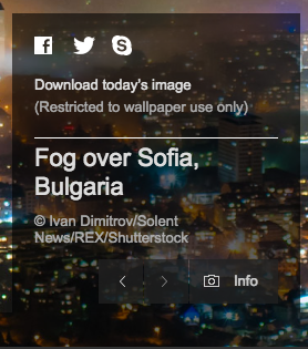 screenshot of bing download window