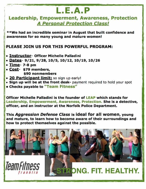 Franklin Matters L.E.A.P Self Defense Program for Women