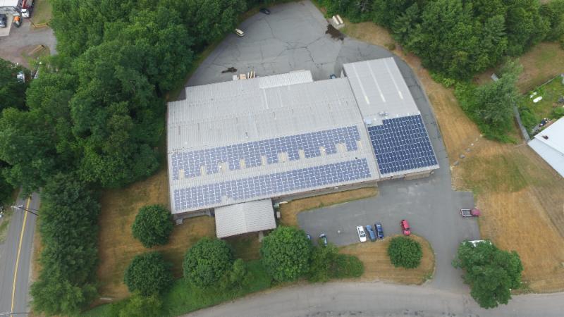 The new panels are to the right. Even though there are fewer, they generate just as much power as the originals ones