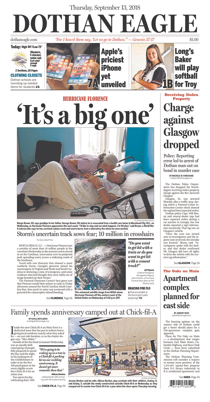 Daily News Digest September 13, 2018 Alabama Daily News