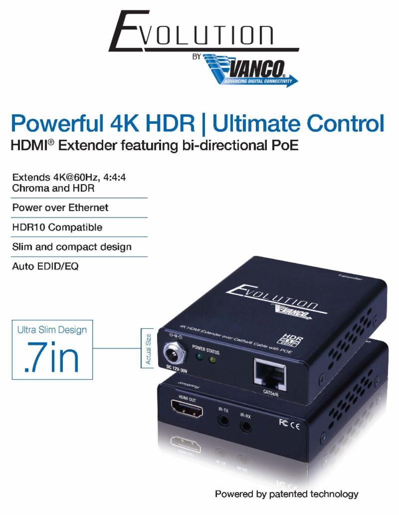 Vanco 4K HDR Extender