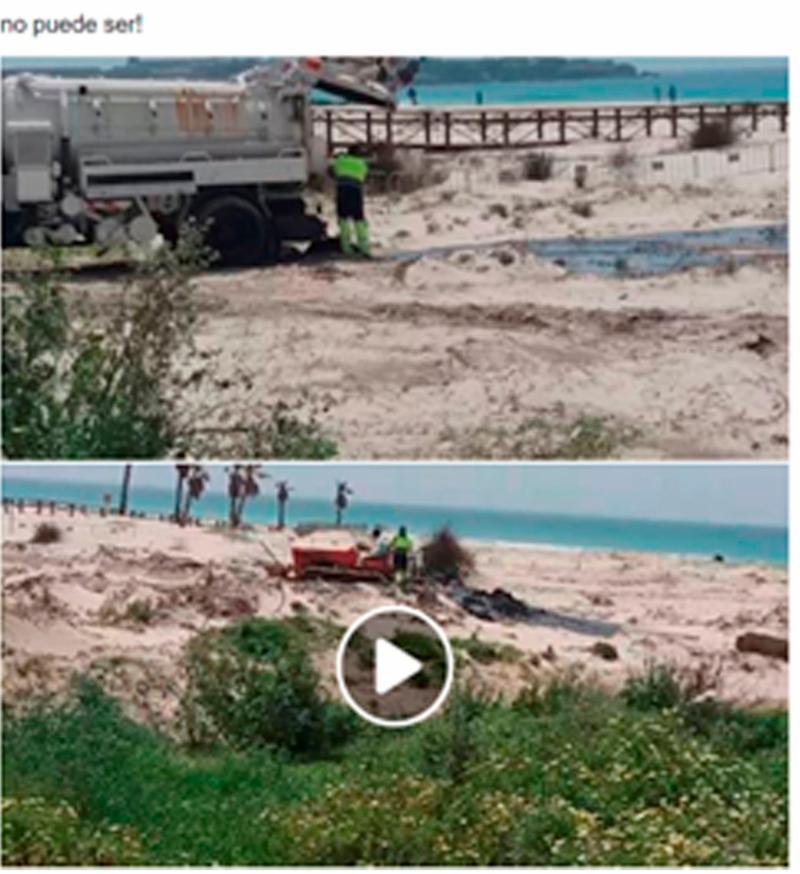 Tarifa tira la mierda a la playa