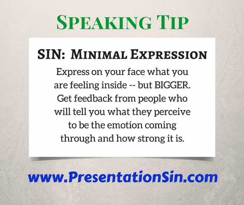 Speaking Tip about showing Expression