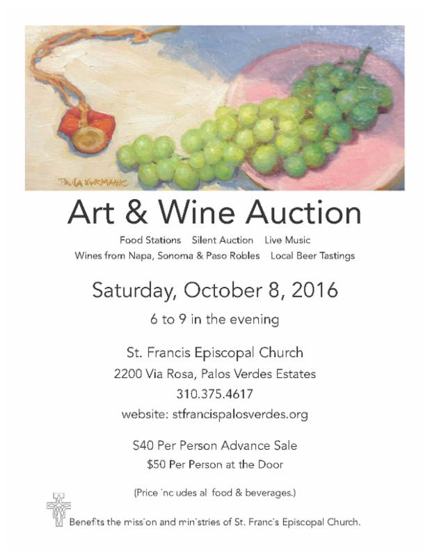 Art and Wine October 8 - 6-9pm