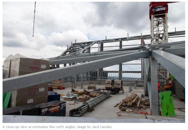 Concrete roof under construction
