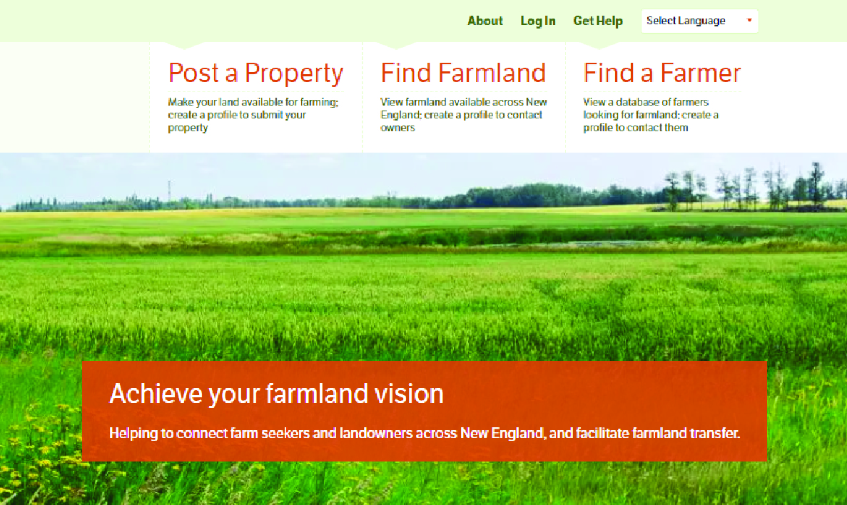 new england farmland finder website