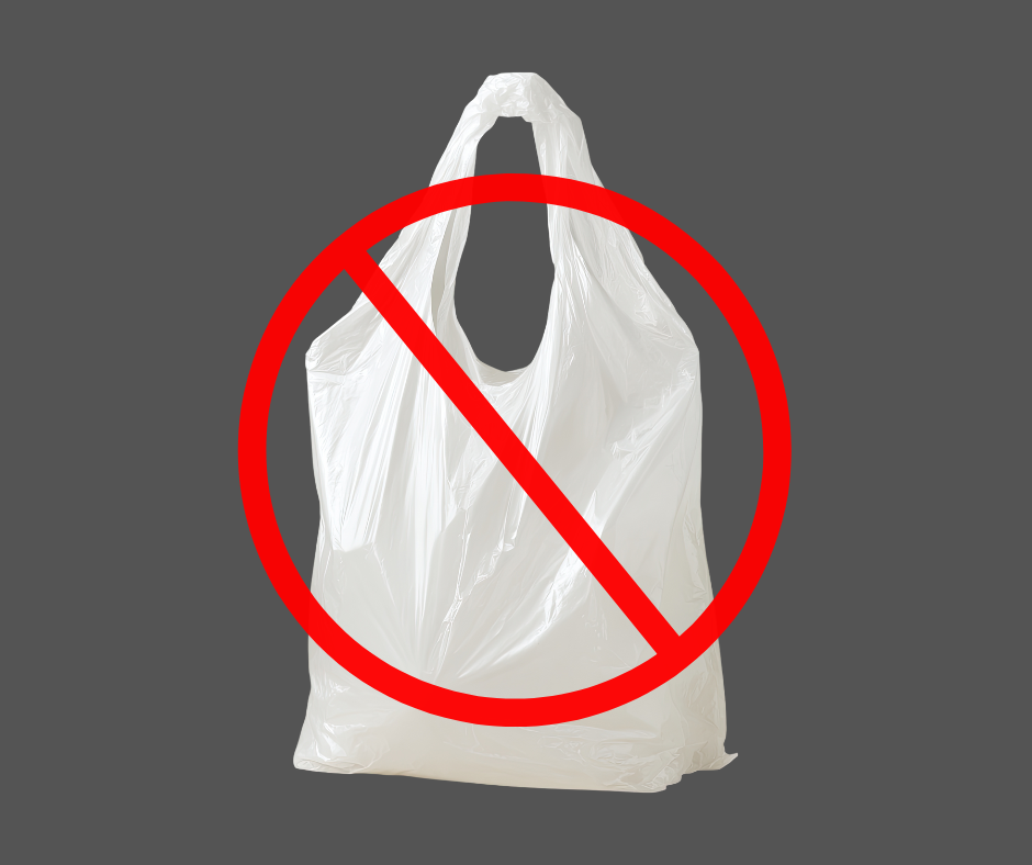 No circle symbol over a plastic bag