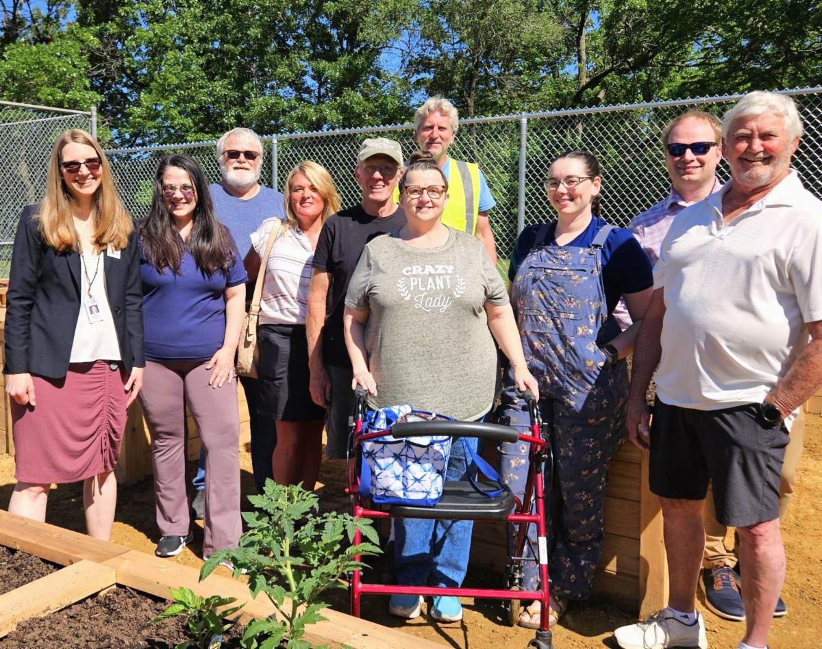 Group photo at ADA community garden kick-off event