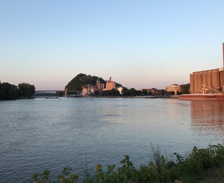 Photo of Red Wing taken from Baypoint Park at sunset in summertime