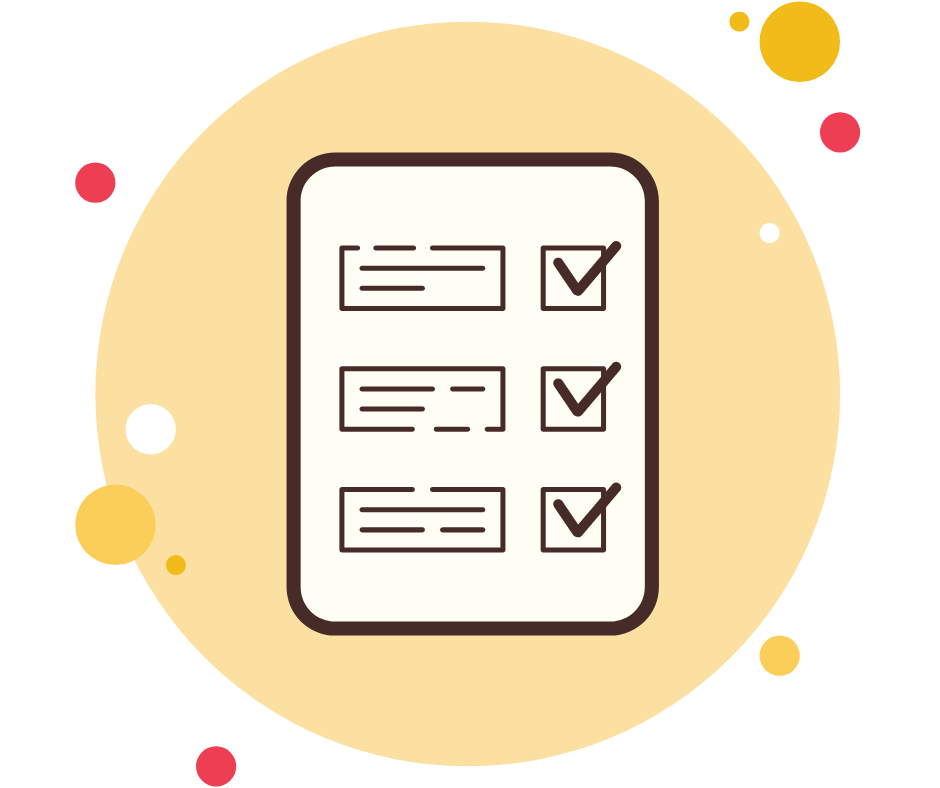Clipboard with checkmarks