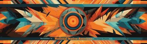 Native american heritage month. Vector banner_ poster_ card. National native american heritage month. Background with feathers with text   november is National Native American Heritage month 