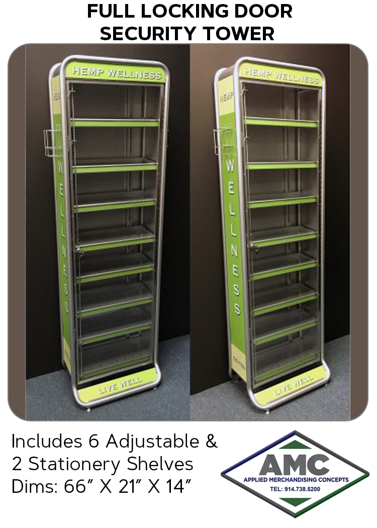 FULL  LOCKING DOOR SECURITY TOWER PRODUCT CARD
