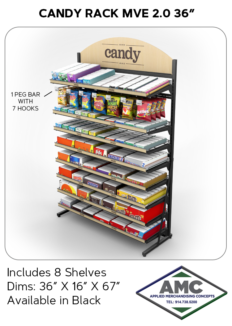 CANDY RACK MVE 2-0 36 INCH PRODUCT CARD