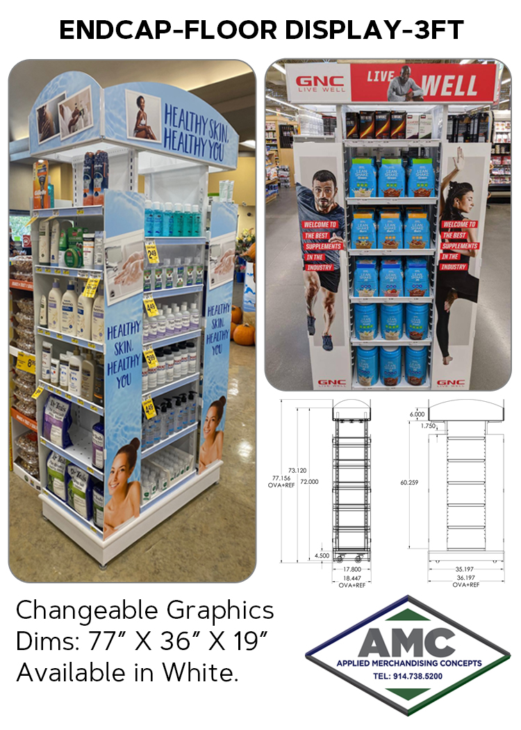 ENDCAP-FLOOR DISPLAY-3FT PRODUCT CARD
