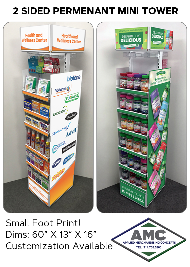 2 SIDED PERMANENT MINI TOWER PRODUCT CARD