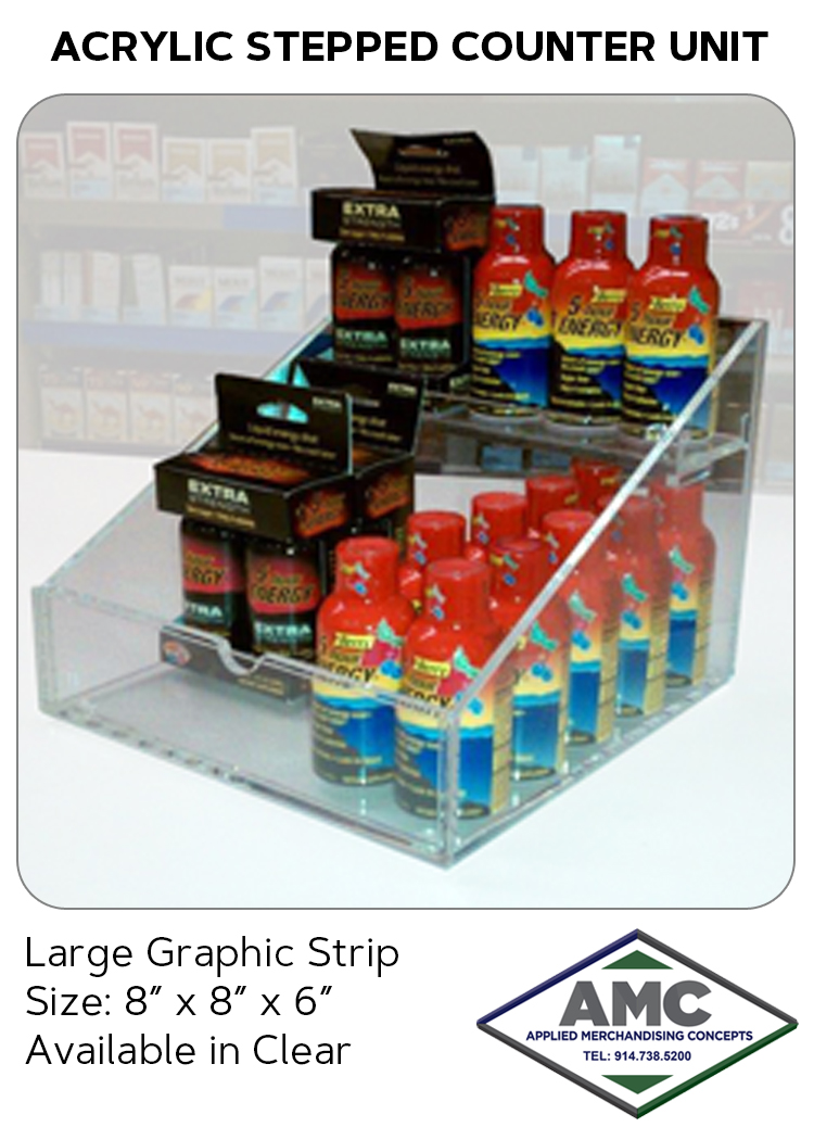ACRYLIC STEPPED COUNTER UNIT PRODUCT CARD