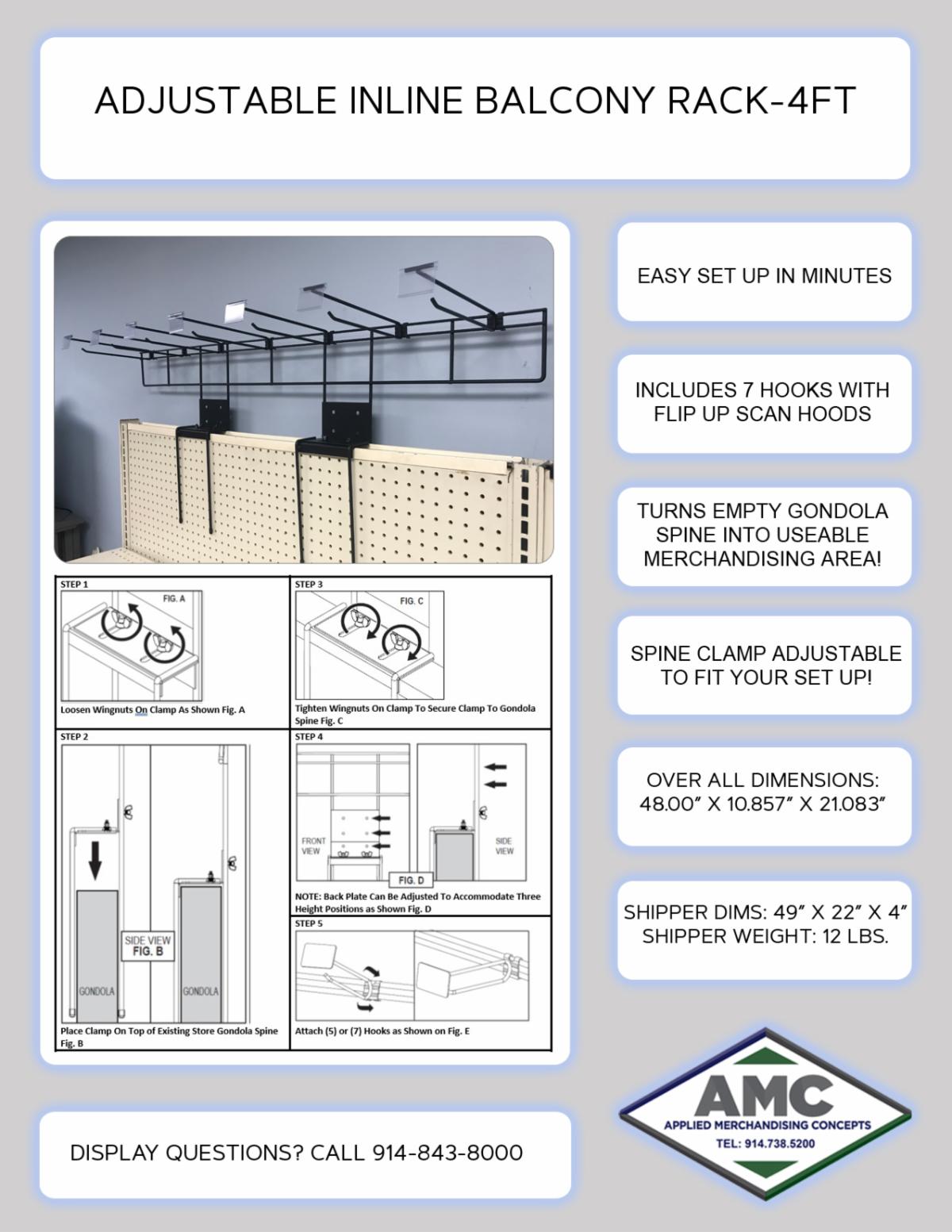 4FT ADJUSTABLE BALCONY RISER