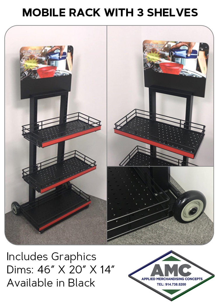 MOBILE RACK WITH 3 SHELVES-PRODUCT CARD