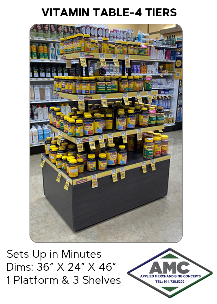 VITAMIN TABLE-4 TIERS PRODUCT CARD