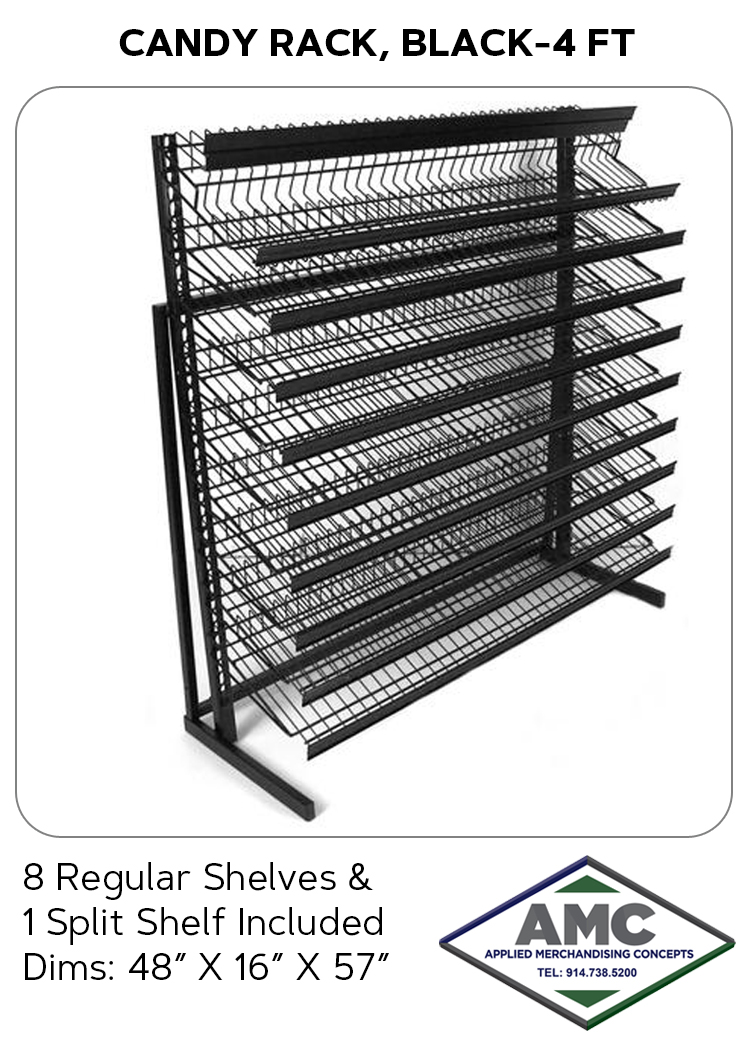 CANDY RACK-BLACK-4F PRODUCT CARD