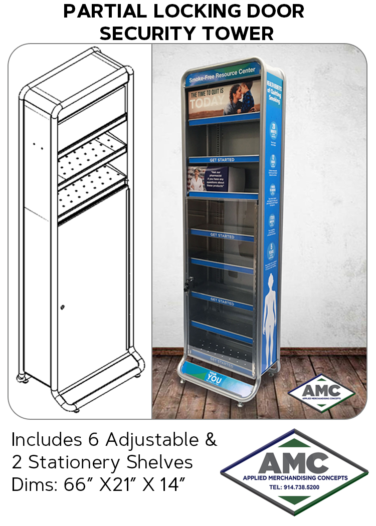 PARTIAL LOCKING DOOR SECURITY TOWER PRODUCT CARD