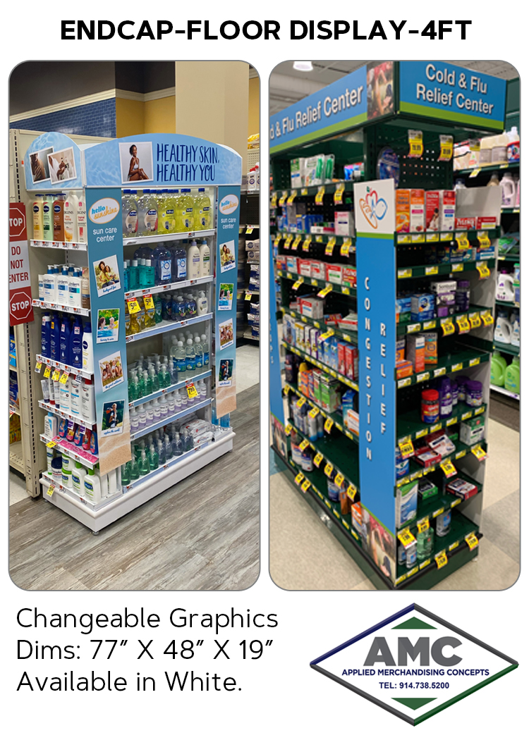 ENDCAP-FLOOR DISPLAY-4FT PRODUCT CARD