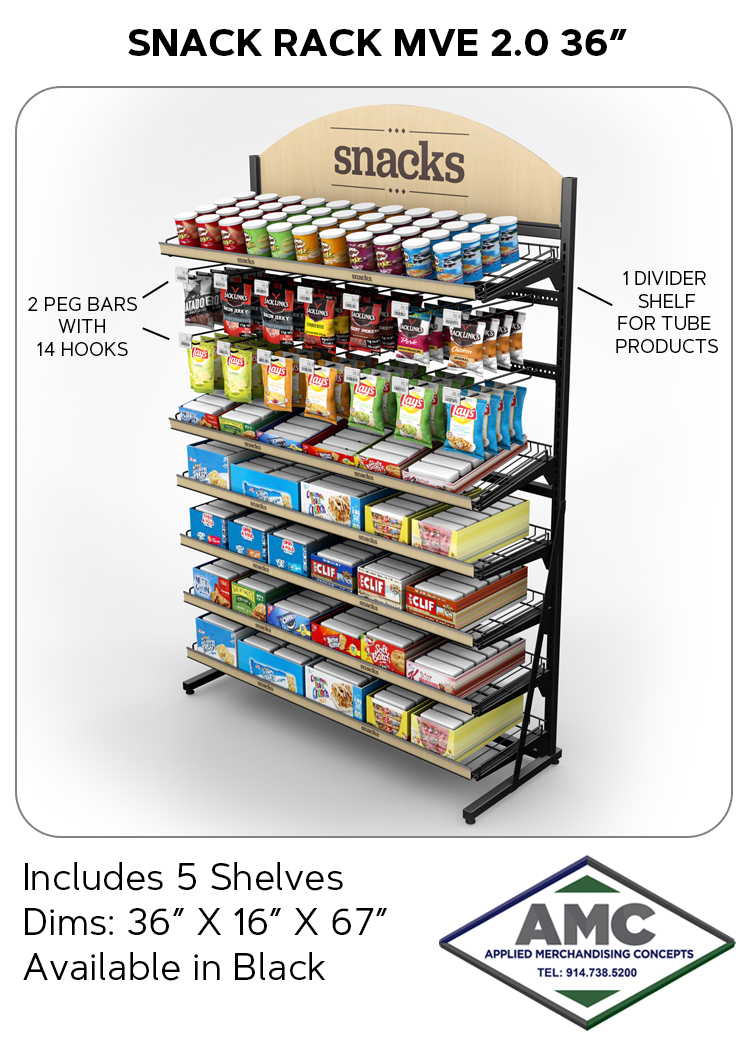 SNACK RACK MVE 2-0 36 INCH PRODUCT CARD