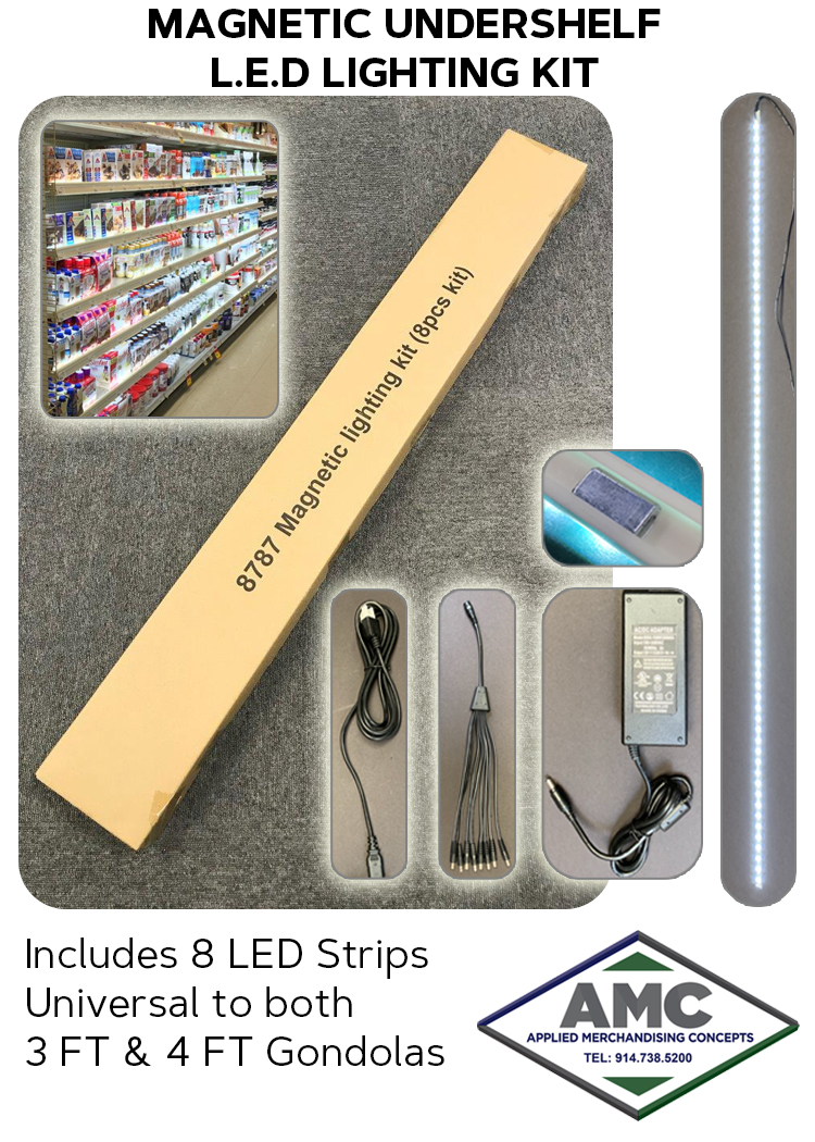 MAGNETIC UNDERSHELF LED LIGHTING KIT PRODUCT CARD