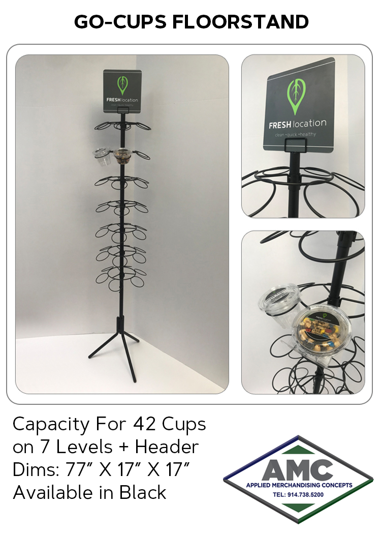 GO-CUPS FLOORSTAND PRODUCT CARD
