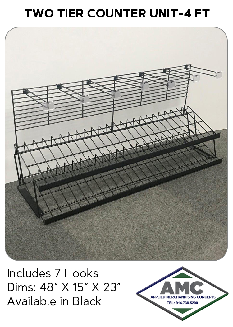 TWO TIER COUNTER UNIT-4 FT-PRODUCT CARD