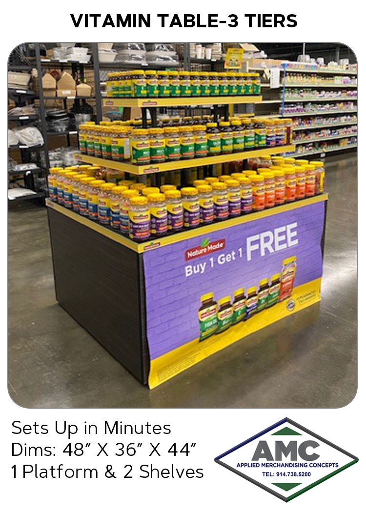 VITAMIN TABLE-3 TIERS PRODUCT CARD