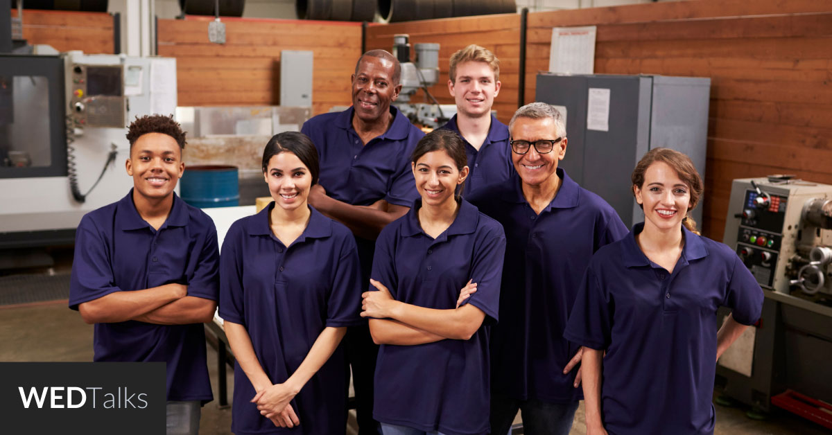 Diverse group of appentices at a jobsite