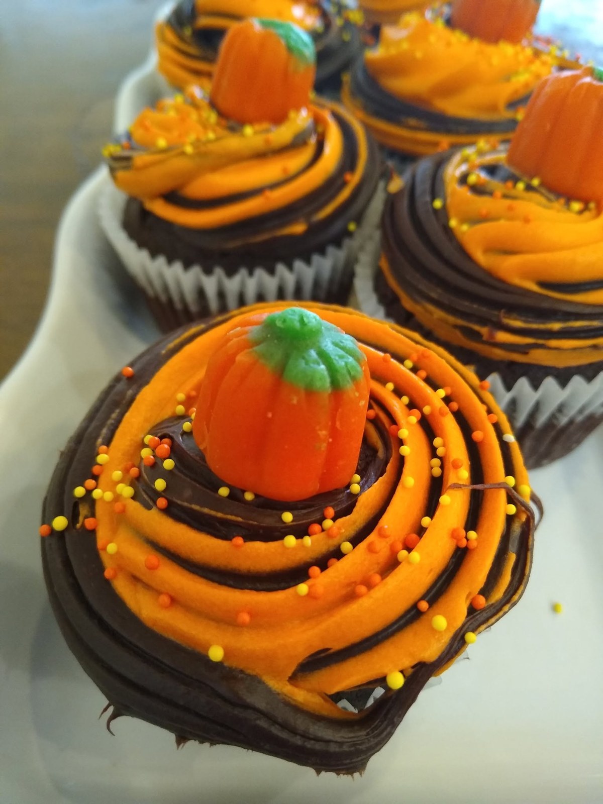 Halloween swirl cupcakes