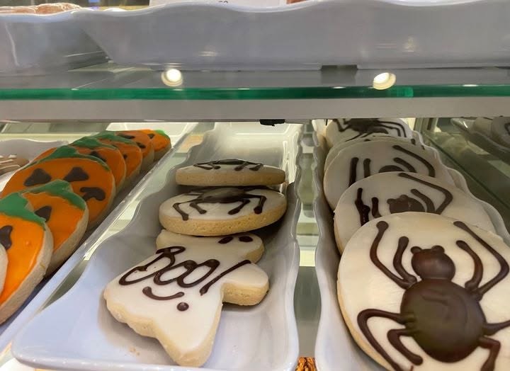 The Halloween bakery case