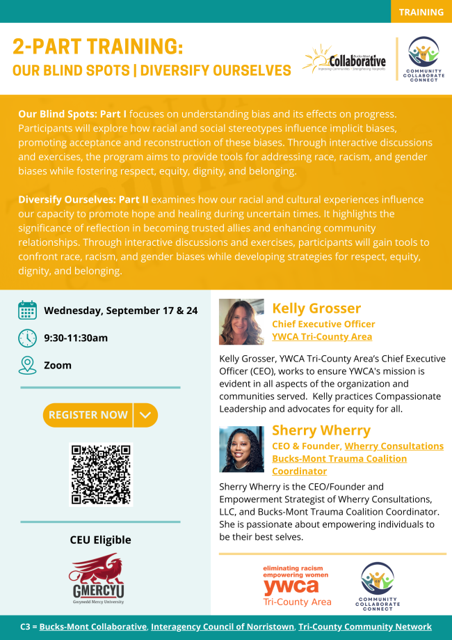 September 17 _ 24  2-Part Implicit Bias Training Flyer