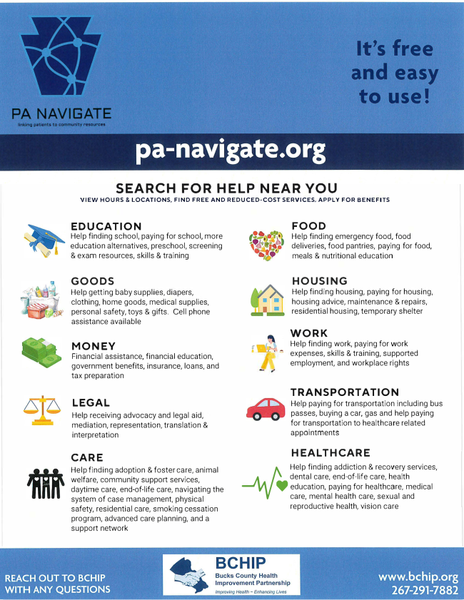 PA Navigate BCHIP Flyer