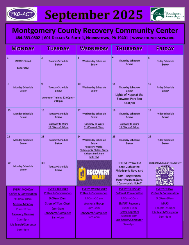 MCRCC Sept 2025 Calendar