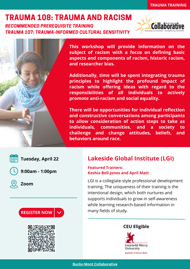 4.22.25 Trauma 108_Trauma and Racism Flyer