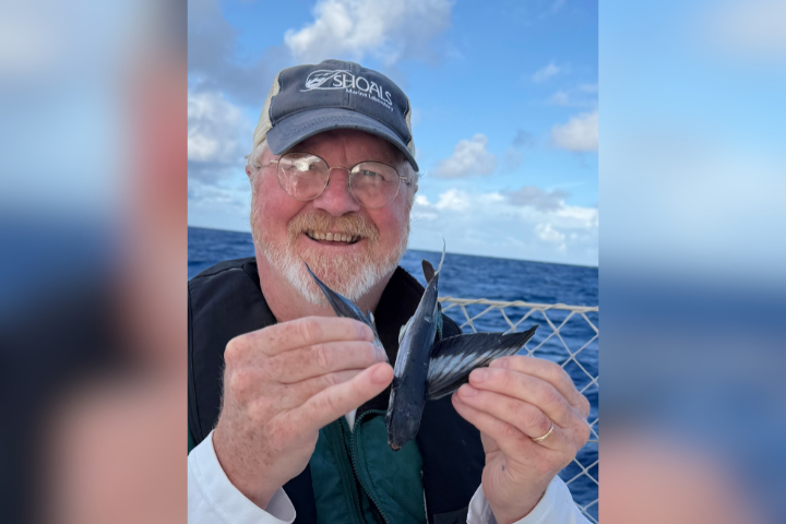 Dr Rod Getchell on a fishing vessel
