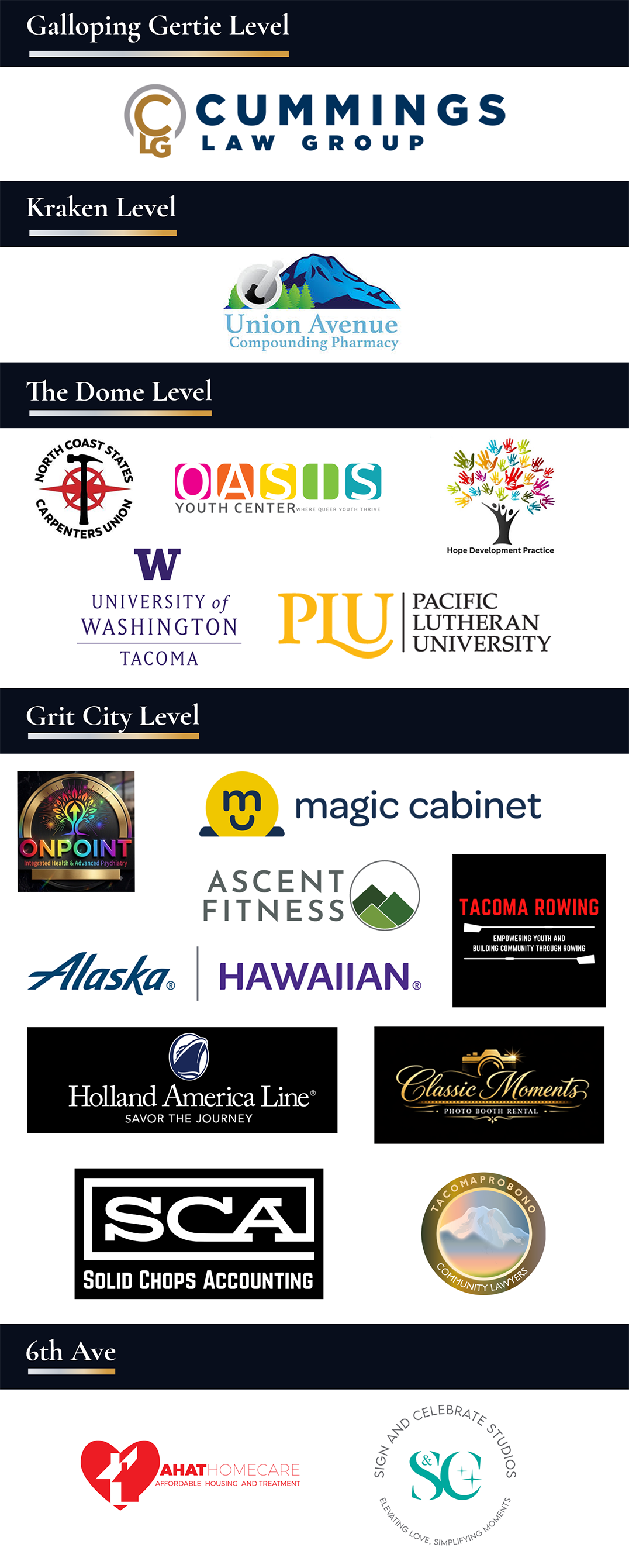 Thank you to our Gayla 2026 sponsors