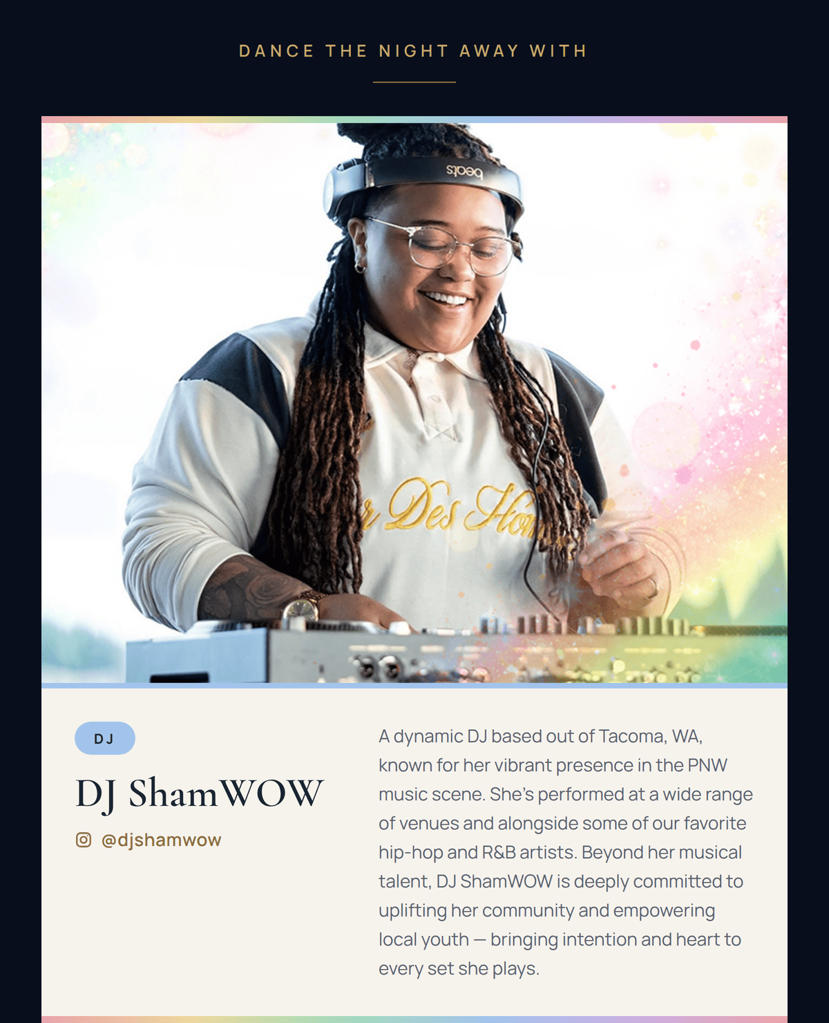 Dance the night away with DJ ShamWOW (@djshamwow).