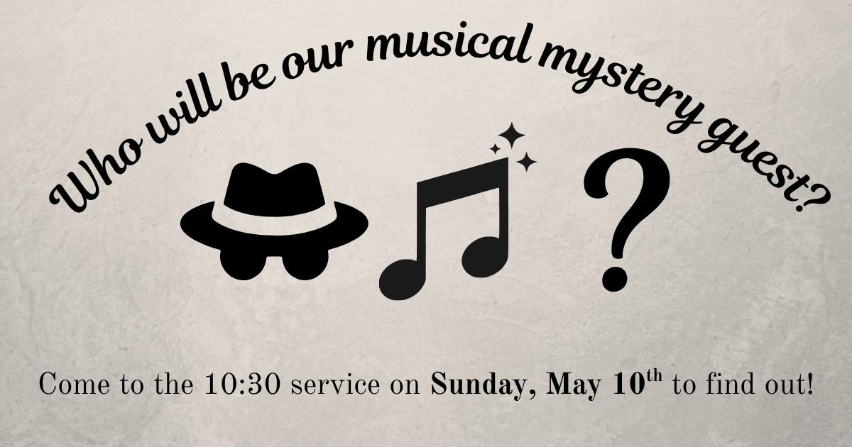 Who will be our musical guests this Sunday?