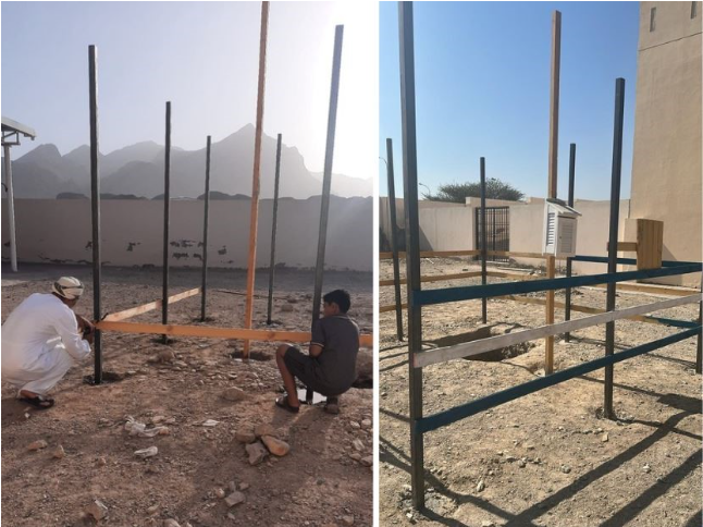 Imágenes de la instalación del sitio en Omán.