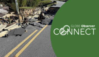 GO Connect. Carretera dañada por un desastre natural.