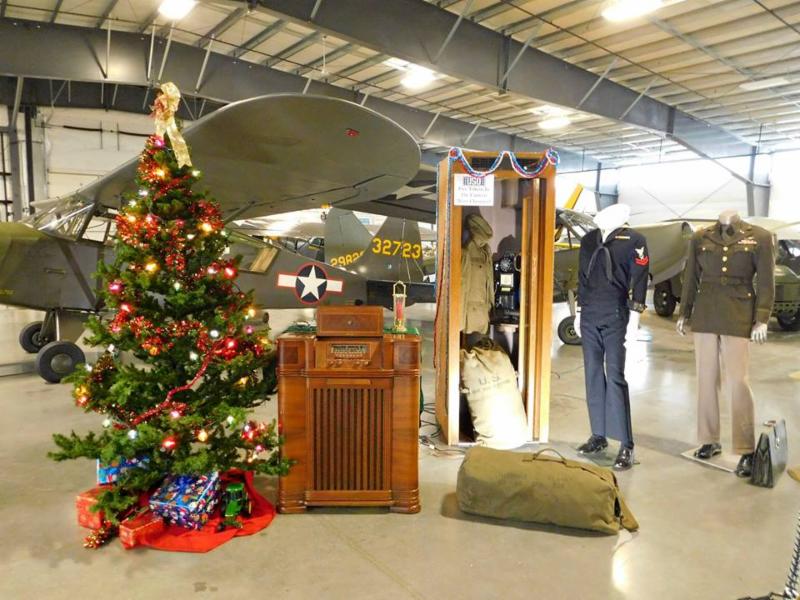 Waiting in line to call home at Christmas time.