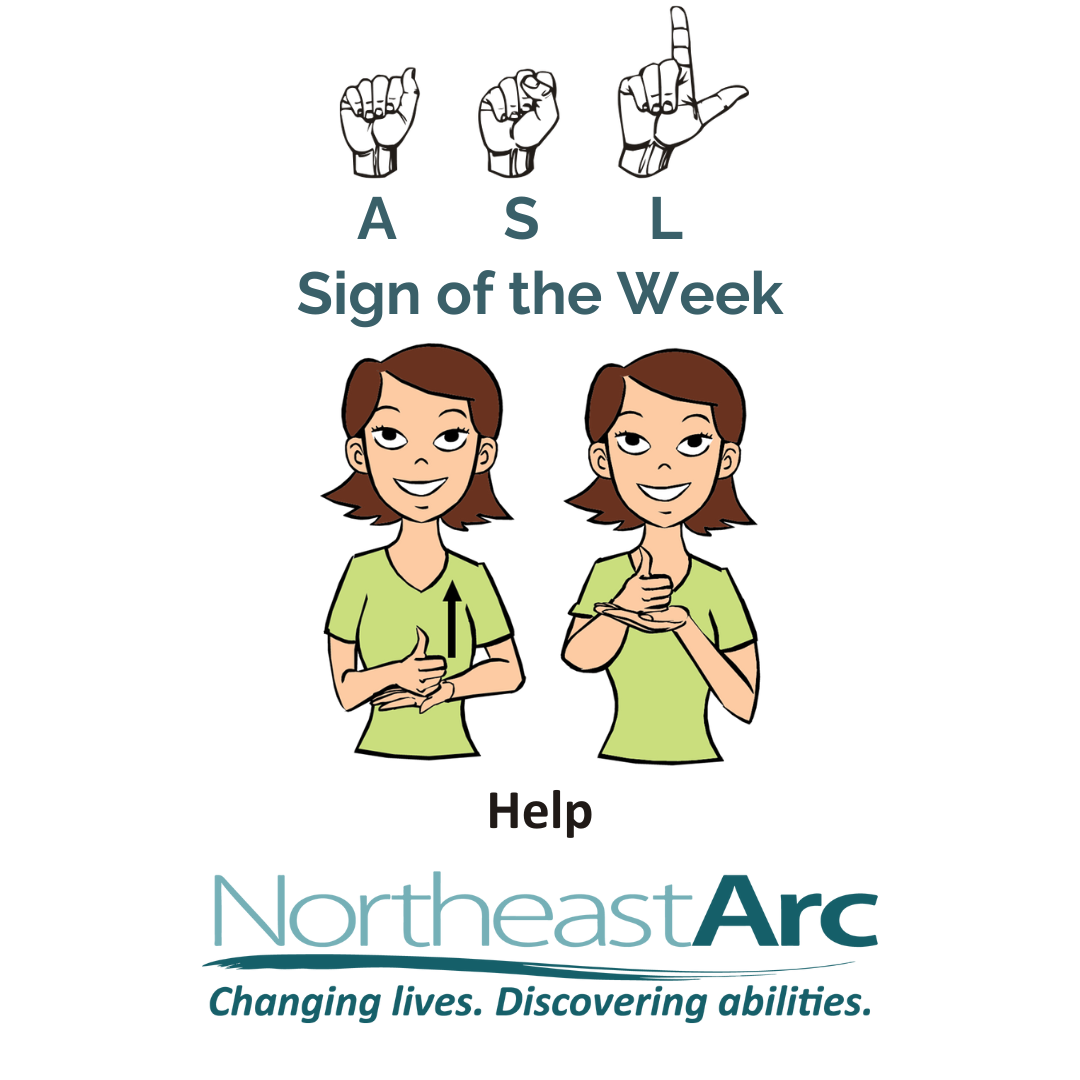 To sign help, place your closed-fist, dominant 'A' hand on top of your non-dominant open palm, and move both hands upwards.