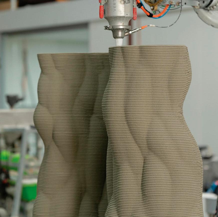 3D printer in action with product